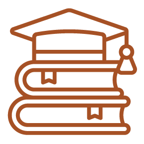 graduation cap on top of stacked books